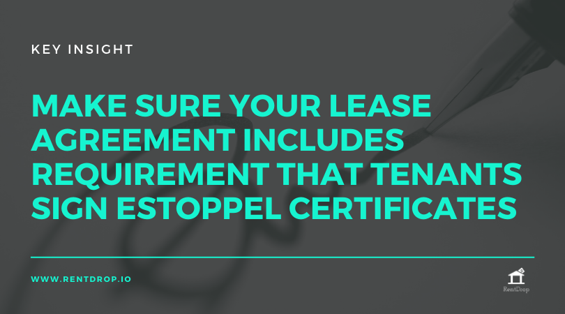 estoppel certificate lease agreement rentdrop