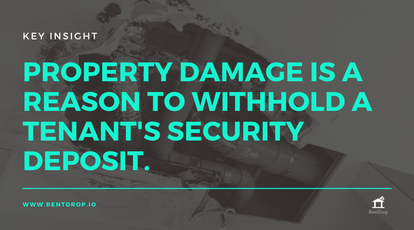 security deposit withhold damage rentdrop